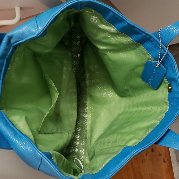 Blue Arbonne shoulder bag faux leather. Tote bag - Picture 4 of 5